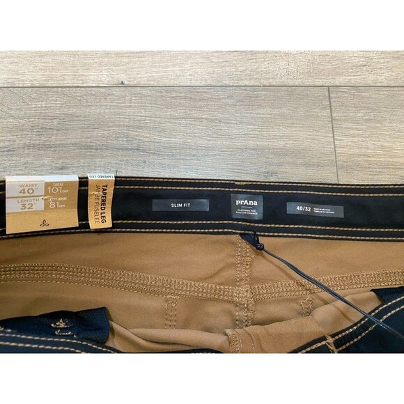 Prana Zion Cargo Pants II Mens 40X32 Belted Brown Straight Outdoor Hiking NEW - Picture 3 of 10